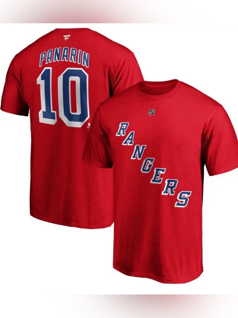 New York Rangers Artemi Panarin Fanatics Red T-Shirt Men’s Size XL